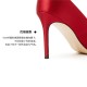 2020 autumn new red wedding shoes Chinese dress high heels female stiletto pointed bridal large size single shoes