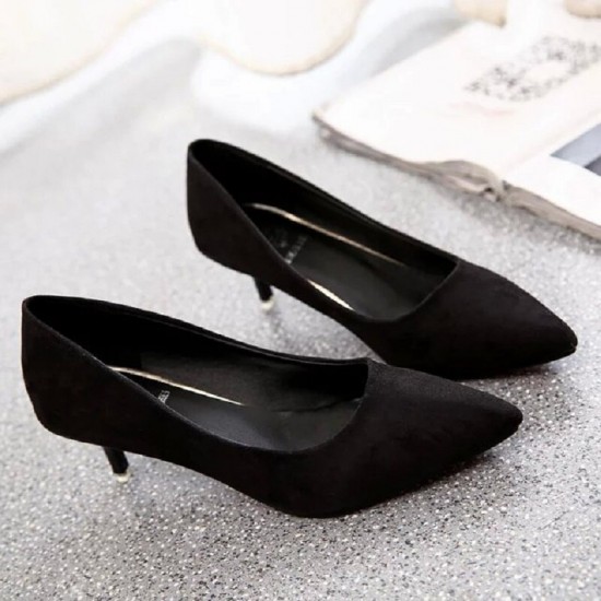 2020 spring and summer new pointed large size high-heeled shoes shallow mouth with women's shoes wedding shoes multicolor OL