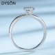 Dyson 925 Sterling Silver Ring Engagement Round Cystal Zirconia Solitaire Rings For Women Lover Gift Wedding Anniversary Jewelry