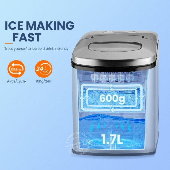 MIUI Ice Maker Machine  for Countertop, Portable Ice Cube Makers