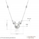 SILVERHOO 925 Sterling Silver Necklaces Women's Three Pearl Pendant  Wedding Lovely Mickey Shape Necklace